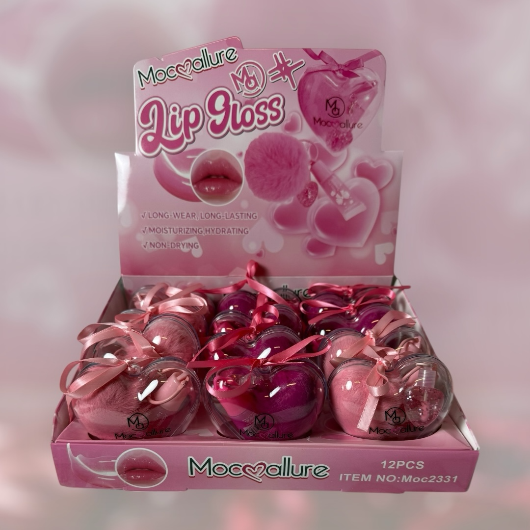 Keychain,lipgloss and pompom