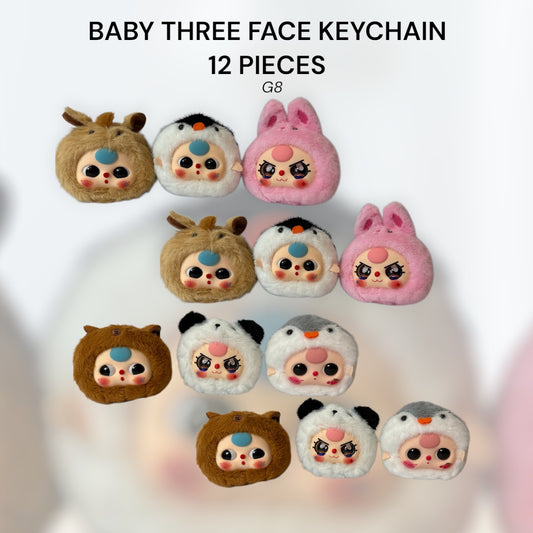 Baby Three face keychain